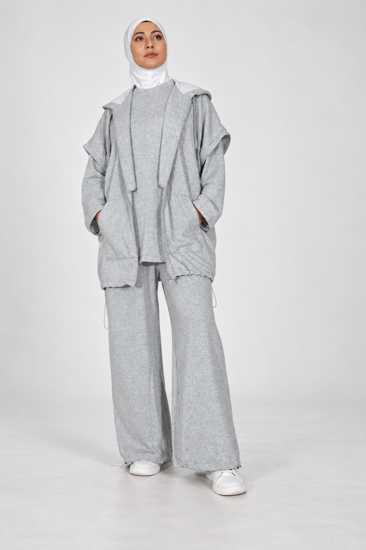 Ensemble Nayla gris chiné - ensemble 3 pièces