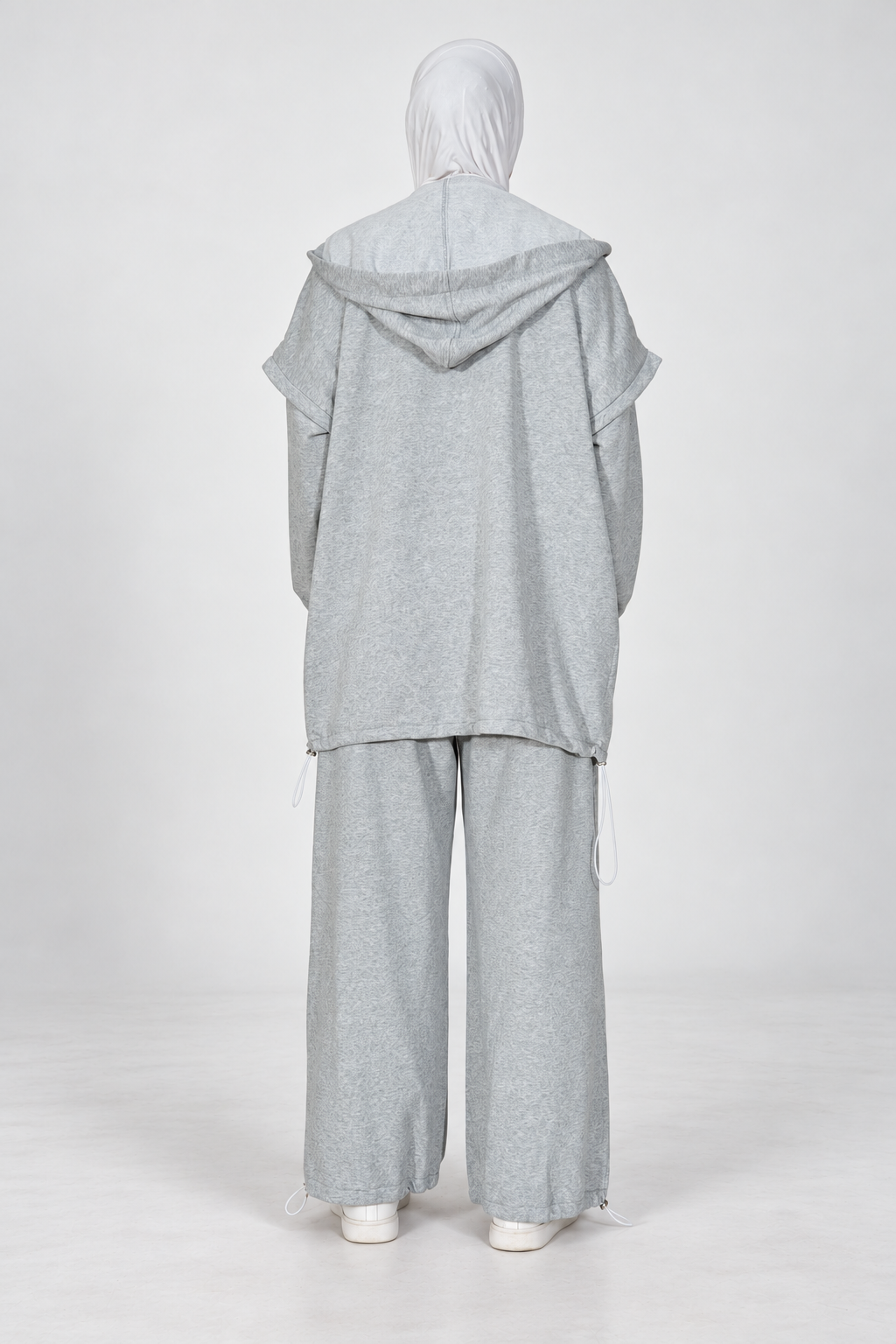 Ensemble Nayla gris chiné - vue de dos